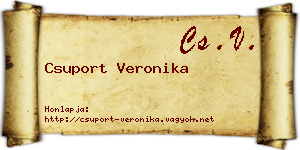 Csuport Veronika névjegykártya